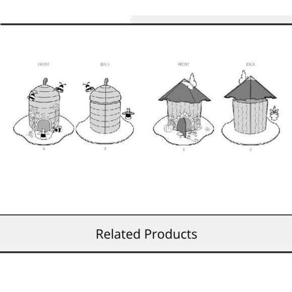 Simplicity PATTERN S9839 Fabric Critter Houses & Peg Doll Accessories New Uncut - Picture 3 of 8